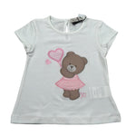 J.O. Milano T-Shirt Girocollo tinta unita con Ricamo Bianco per Neonata 576F3 BIANCO J.O. MILANO 