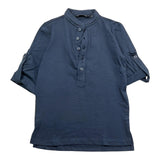 Antony Morato Polo Tinta Unita Collo Coreano per Bambino MKKL00249 BLU ANTONY MORATO 