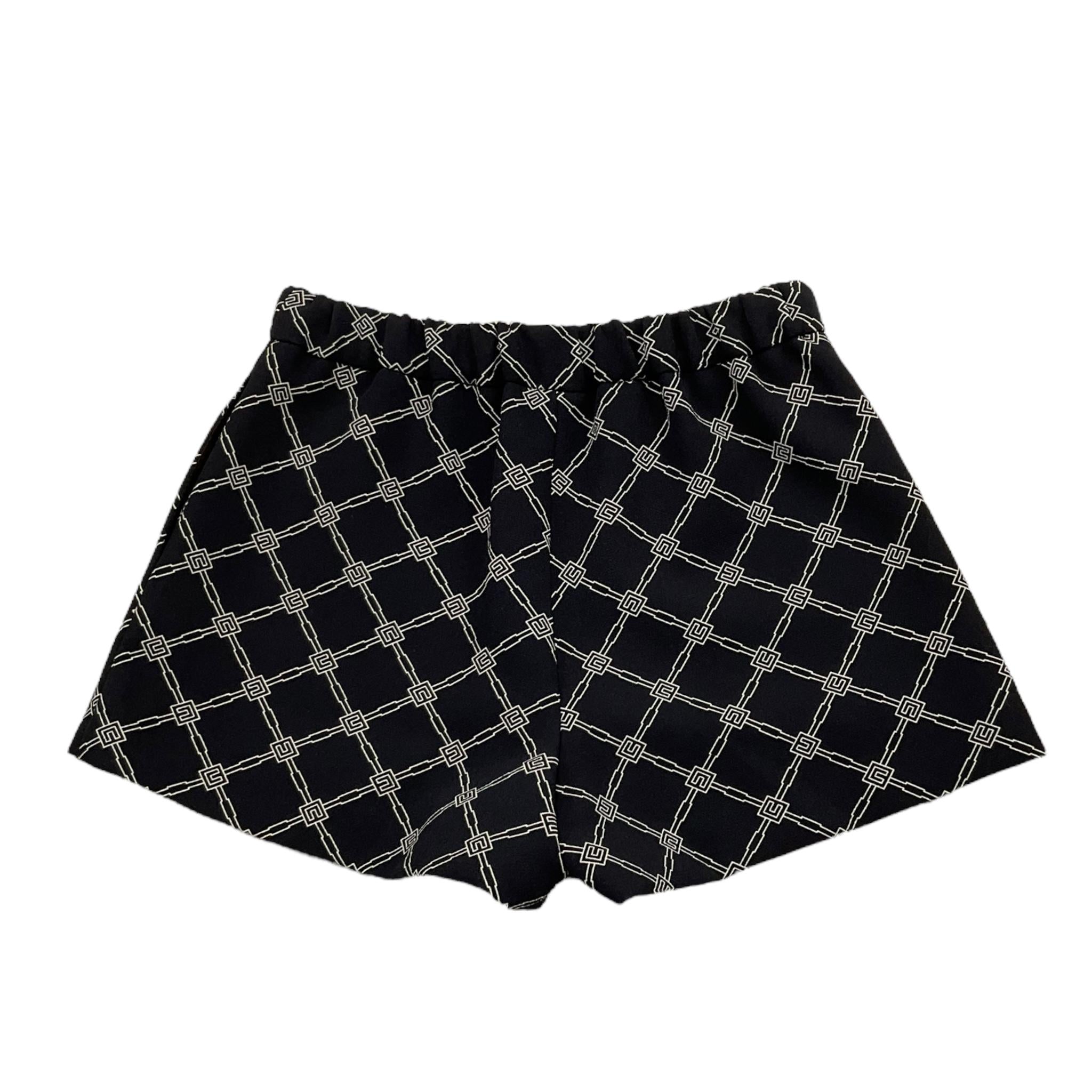 Elisabetta Franchi Short Tinta Unita con Stampa per Bambina EGBE023J NERO ELISABETTA FRANCHI 