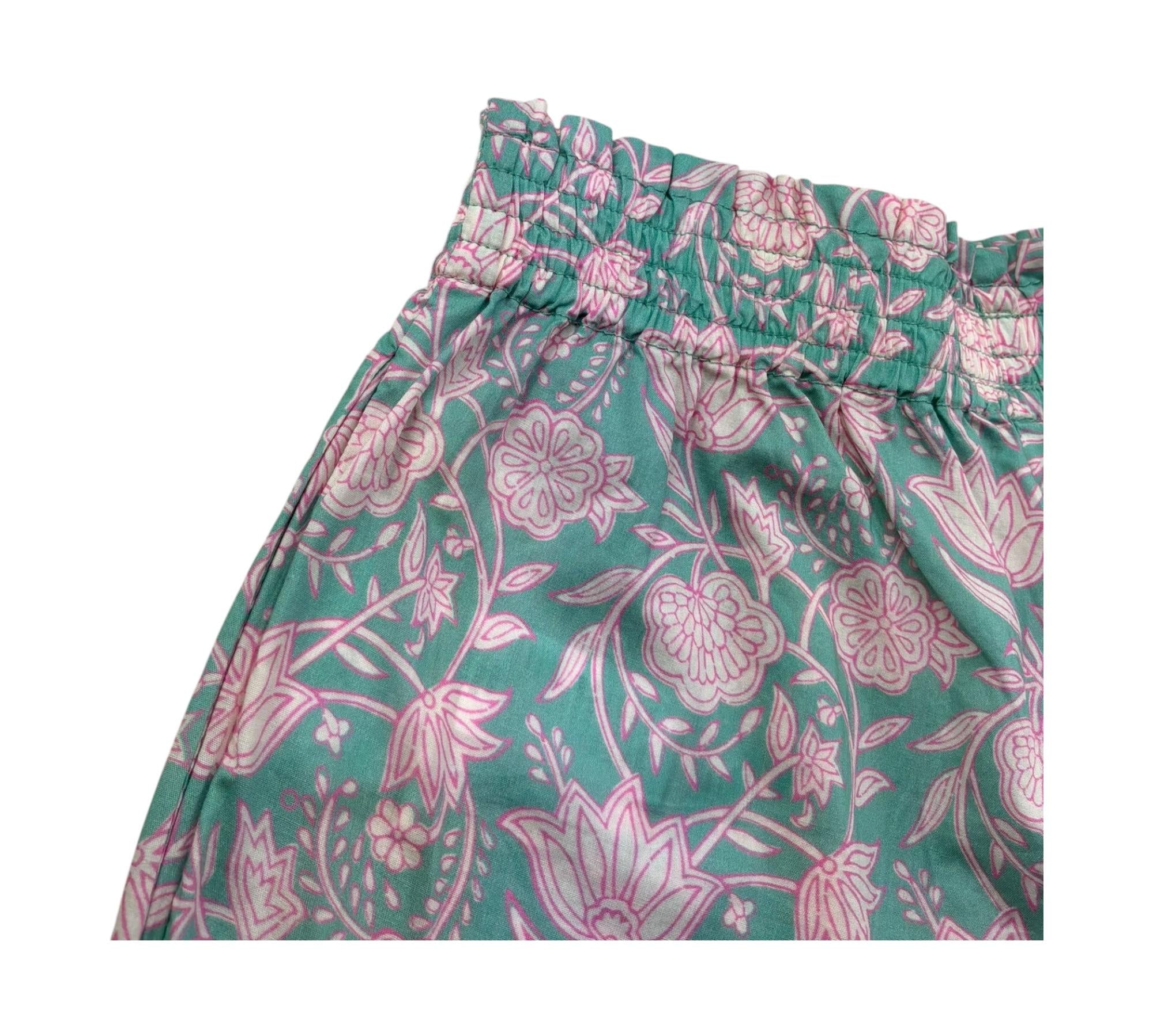 Saint Barth Short Tinta Unita con Stampa Fantasia per Bambina ILLYJR VERDE SAINT BARTH 