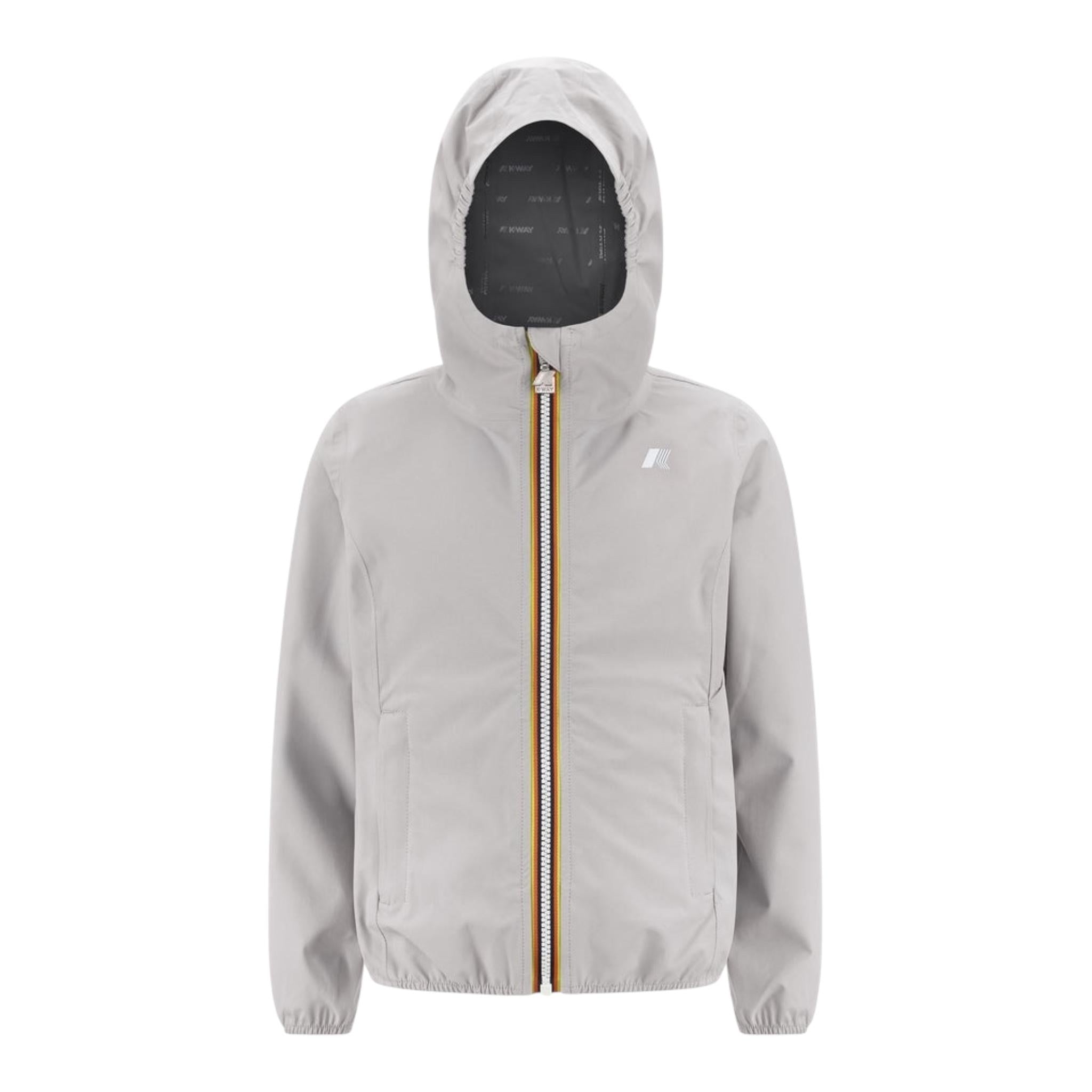 K-Way Giubbino Tinta Unita con Zip E Cappuccio per Bambino K4125CW GRIGIO K-WAY 