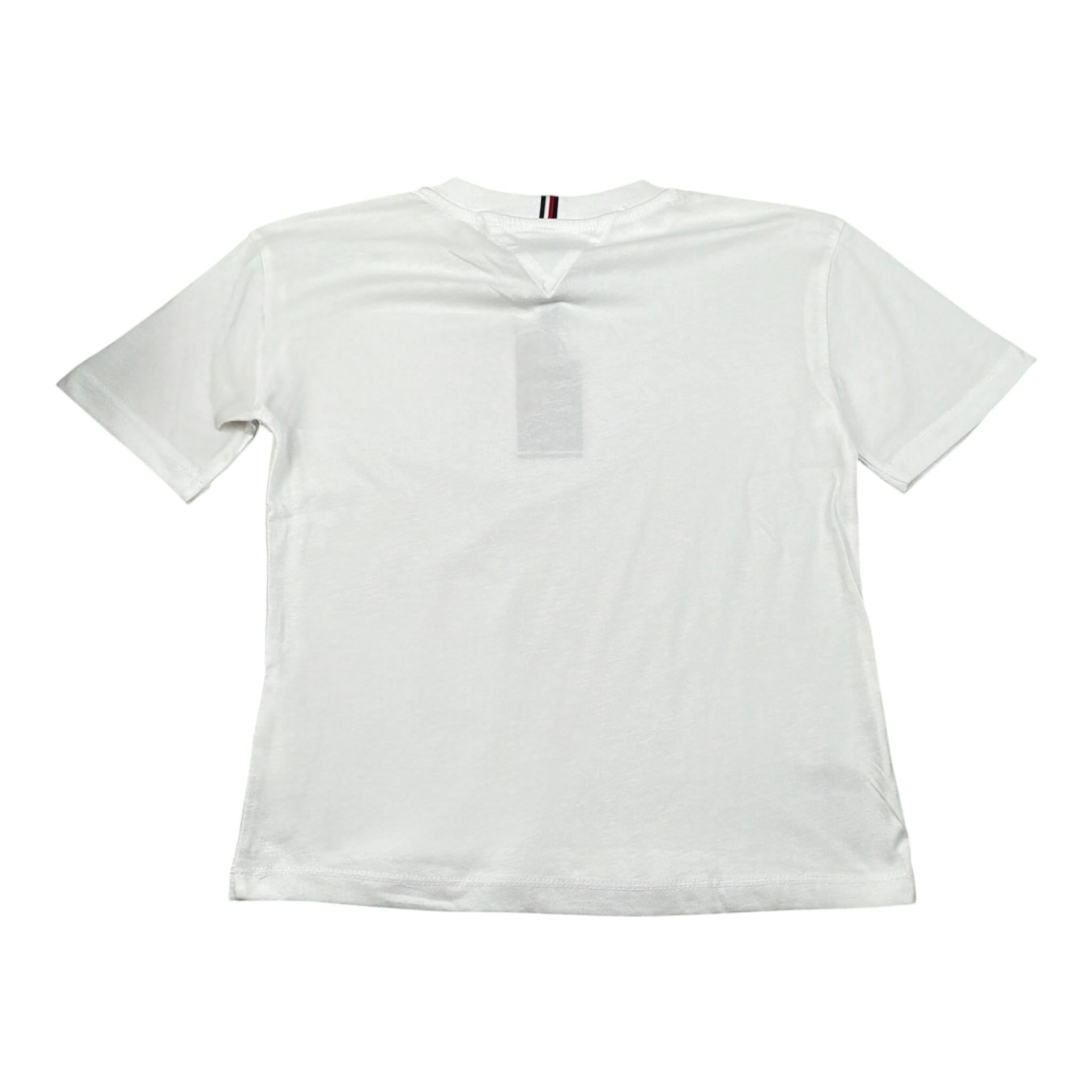 Tommy Hilfiger T-Shirt Girocollo Tina Unita con Stampa per Bambino KB0KB08575J BIANCO TOMMY HILFIGER 