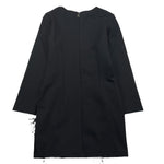 PATRIZIA PEPE abito manica lunga tinta unita con frange Nero per Bambina 7A0515 NERO PATRIZIA PEPE 