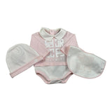 John Richmond Body Manica Lunga Tinta Unita con Cappello per Neonata RLP26002TUA ROSA JOHN RICHMOND 