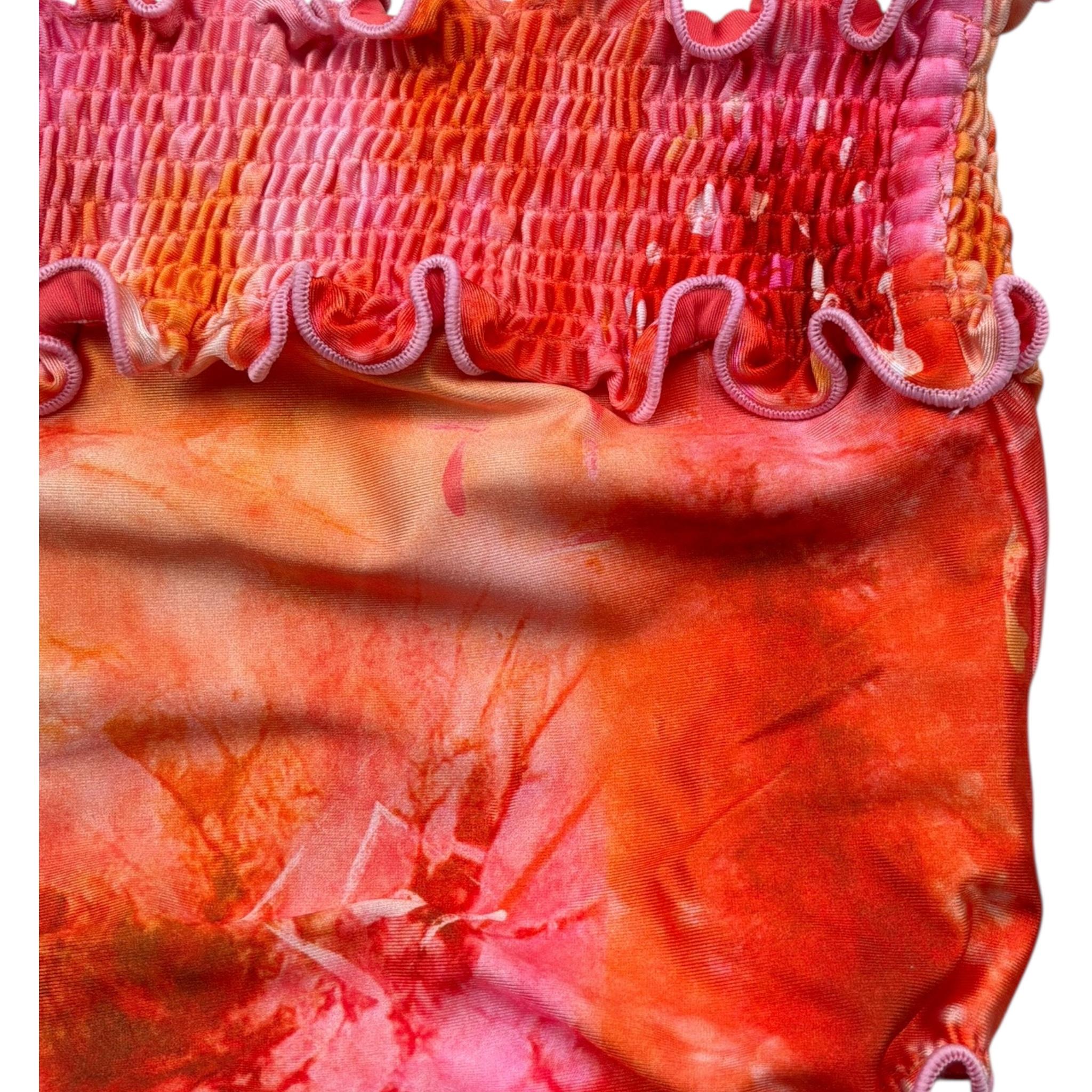 Mefui Costume Intero Tinta Unita con Bretelle per Bambina MJ250032X32J ARANCIONE MEFUI 