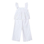 Mayoral Completo 2 Pezzi Top-Pantalone Tinta Unita per Bambina 3561 BIANCO MAYORAL 