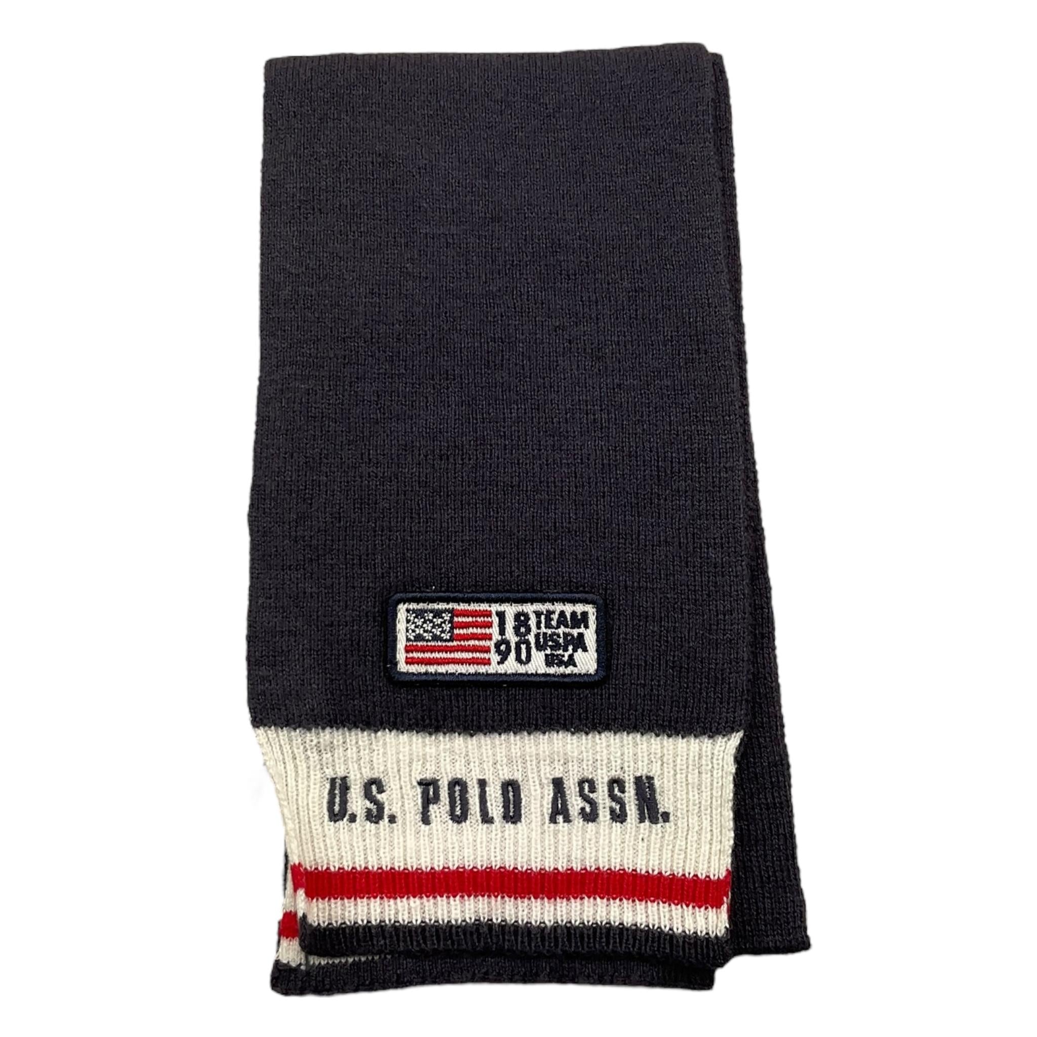 U.S. POLO ASSN sciarpa tinta unita con logo Blu per Bambino 27739 BLU U.S. POLO ASSN 