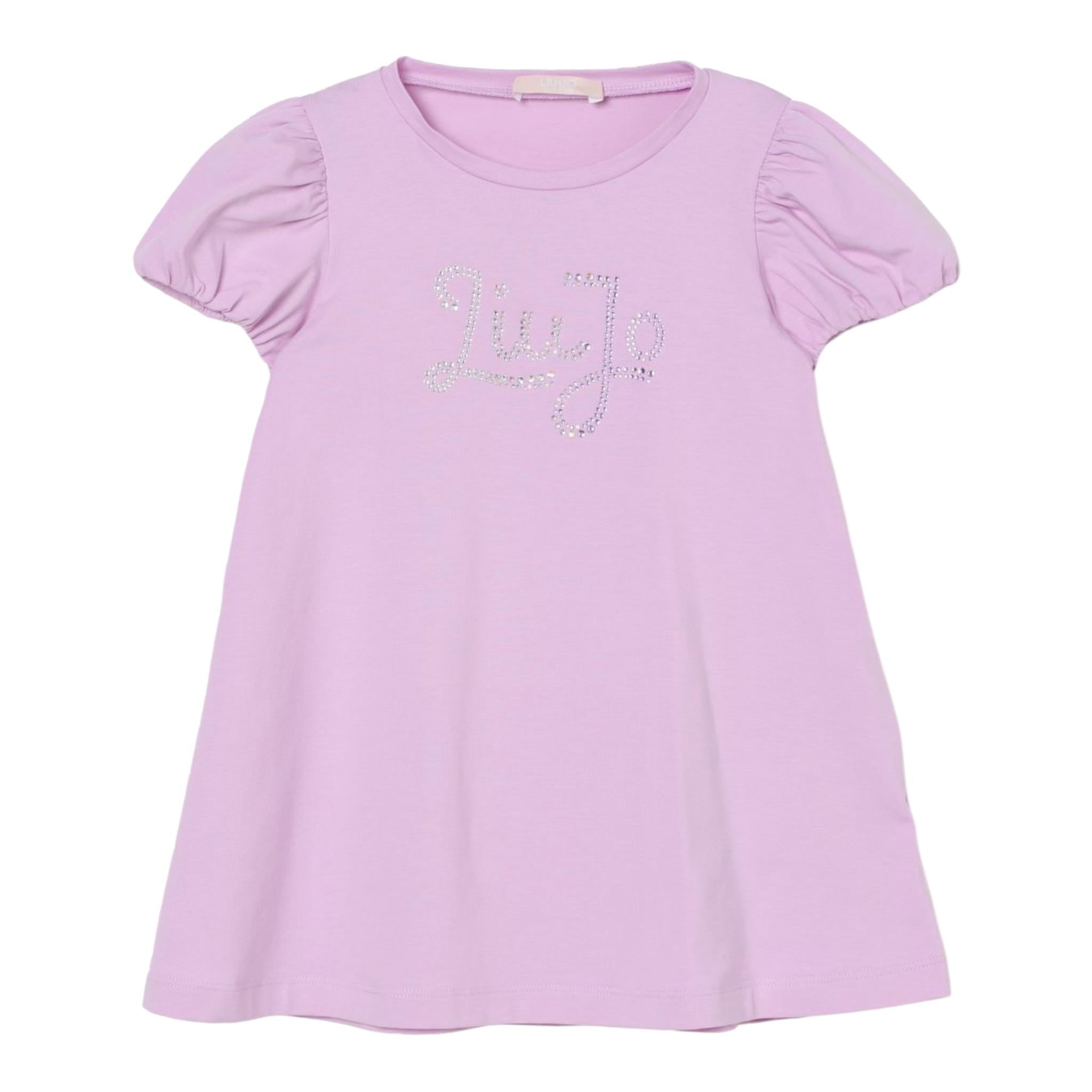 Liu Jo Abito Tinta Unita con Brillantini per Bambina KA5037XXXX LILLA LIU JO 