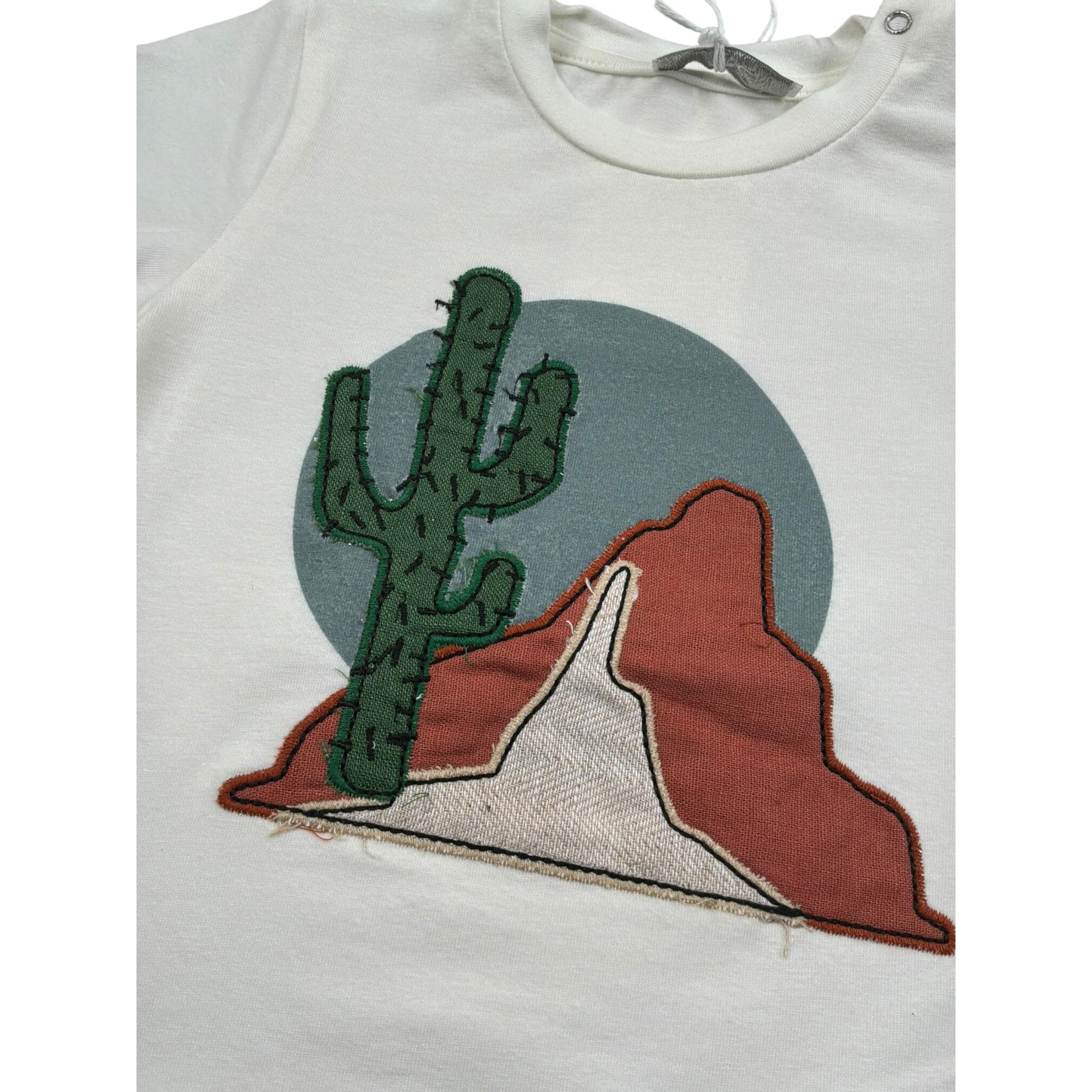 M+E' T-Shirt Girocollo tinta unita Panna per Bambino UEM0516 PANNA M+E' 