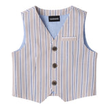 Sarabanda Gilet Fantasia A Righe per Neonato 06190 BEIGE SARABANDA 