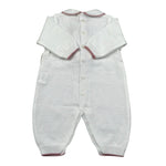 Marlu' Tutina Manica Lunga Tinta Unita con Applicazione per Neonata EB2310 BIANCO MARLU' 