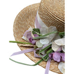 Raffaella Cappello Paglia Tinta Unita con Applicazioni per Bambina CISTERNINO GIALLO RAFFAELLA 