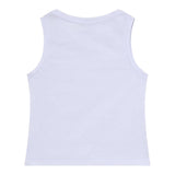 Patrizia Pepe Canotta Tinta Unita con Brillantini per Bambina 7M0813 BIANCO PATRIZIA PEPE 