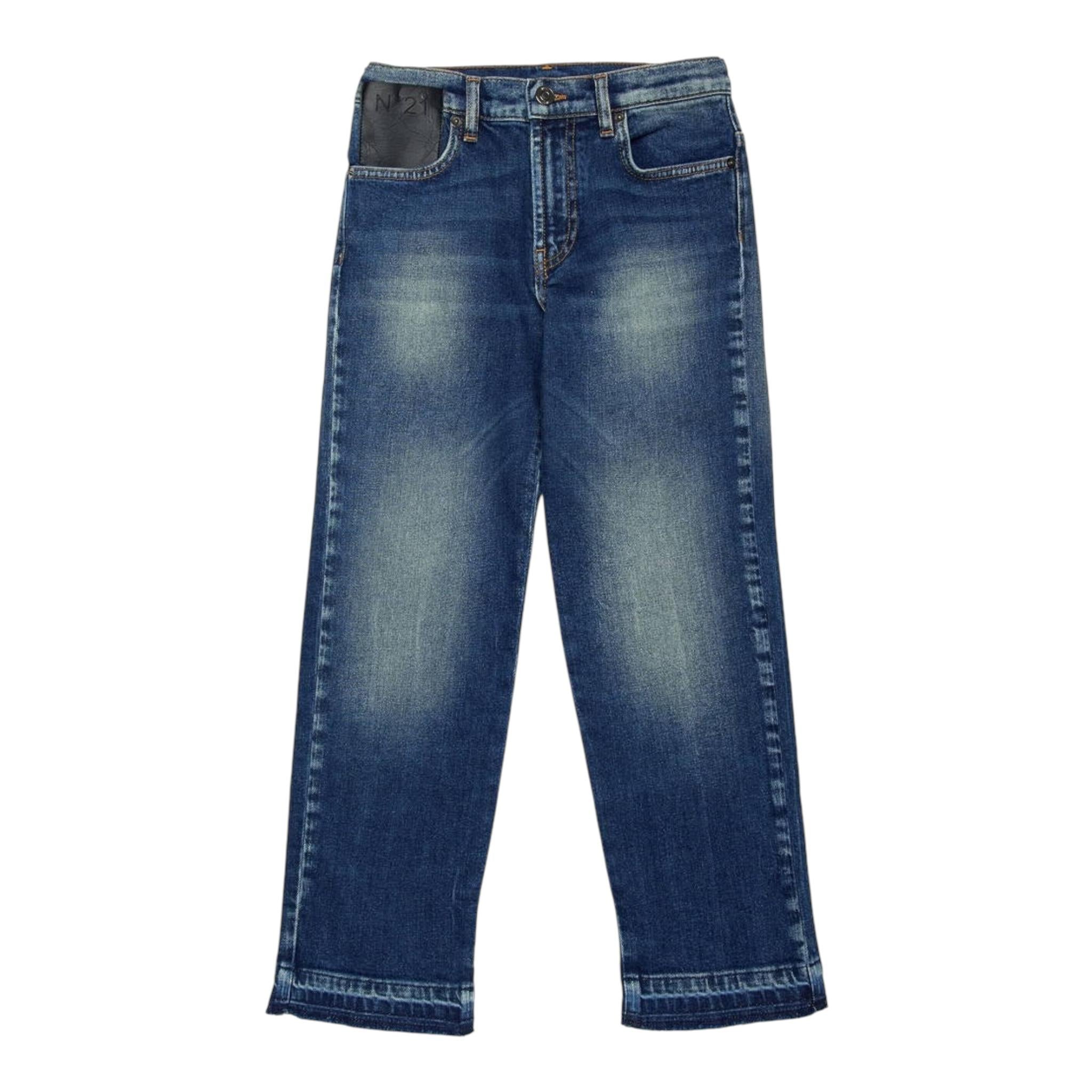 N°21 jeans tinta unita con girovita regolabile Blu per Bambino N21959 BLU N°21 