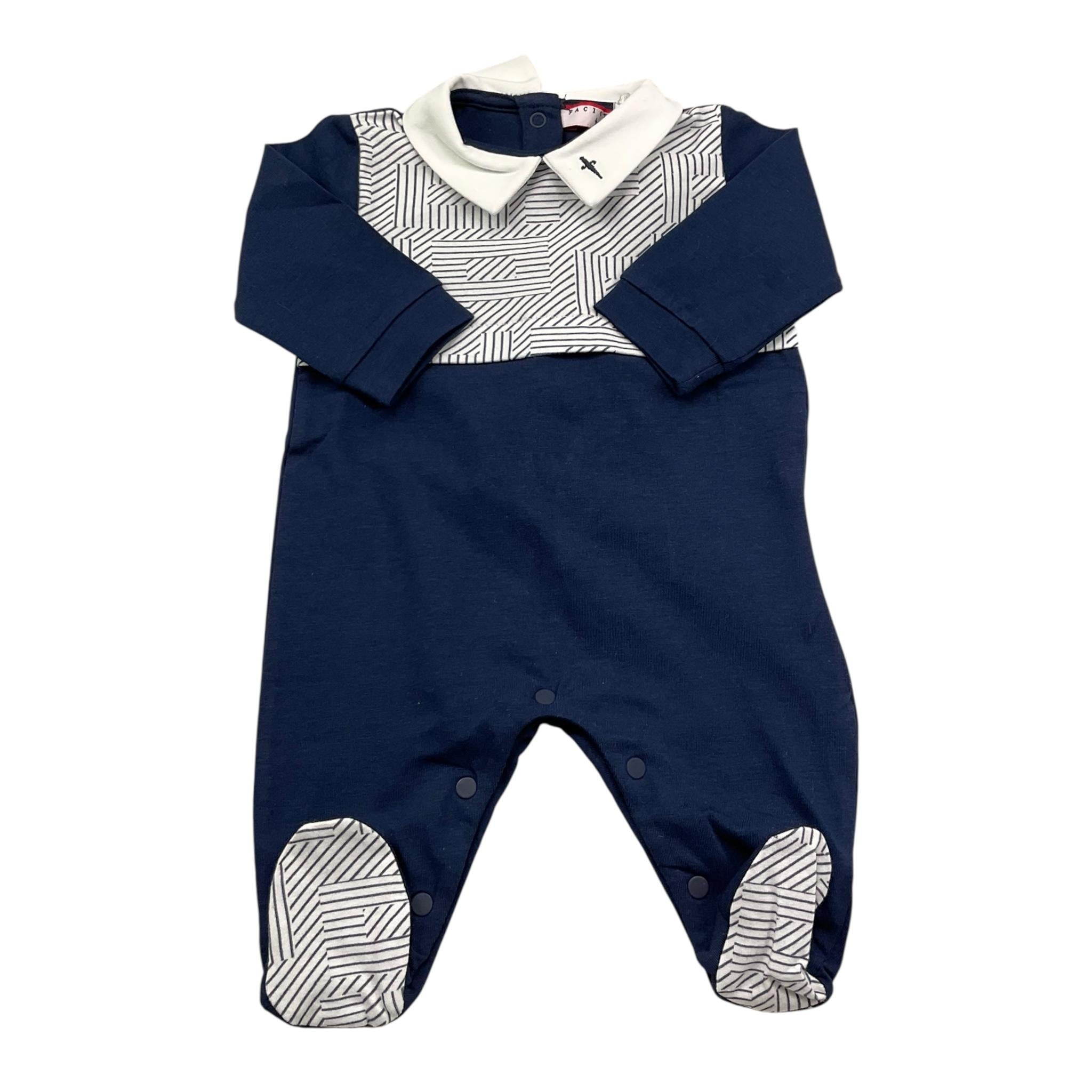 Cesare Paciotti Tutina Manica Lunga Tinta Unita per Neonato TCP5100N BLU CESARE PACIOTTI 