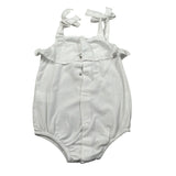 Babidu Pagliaccetto Giromanica Tinta Unita per Neonata 33330 BIANCO BABIDU 