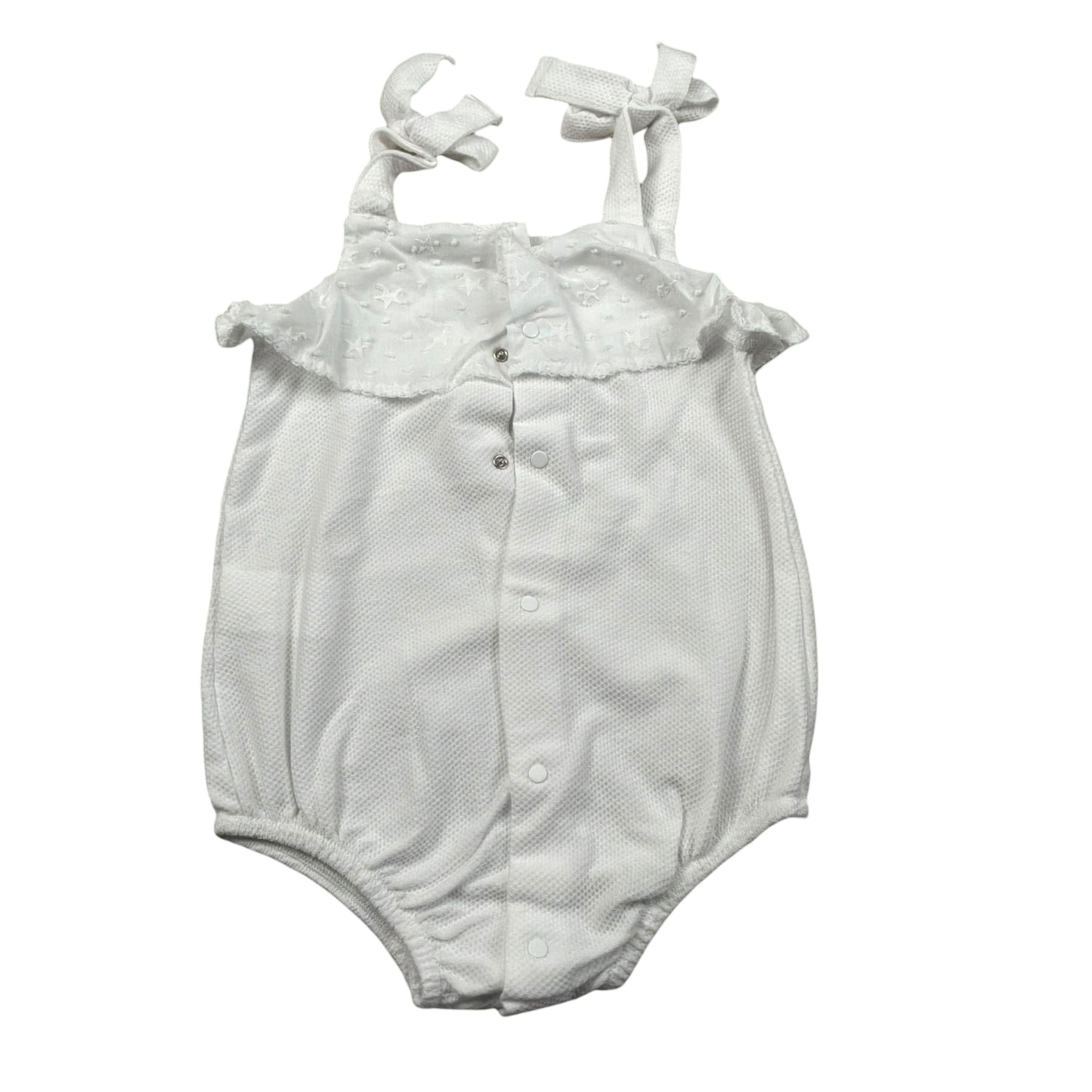 Babidu Pagliaccetto Giromanica Tinta Unita per Neonata 33330 BIANCO BABIDU 