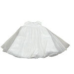 Le Bebe' Abito Cerimonia tinta unita con Tulle Bianco per Neonata B5212 BIANCO LE BEBE' 
