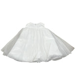 Le Bebe' Abito Cerimonia tinta unita con Tulle Bianco per Neonata B5212 BIANCO LE BEBE' 