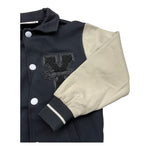 YES LONDON felpa con bottoni tinta unita con maniche in contrasto Nero per Bambino JR5071 NERO YES LONDON 