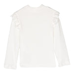 MONNALISA shirt tinta unita con rouches Panna per Bambina 31D623J PANNA MONNALISA 