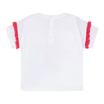 Guess T-Shirt Girocollo Tinta Unita con Stampa per Neonata K5RI12K6YW4XXX BIANCO GUESS 