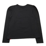 CANADA HOUSE shirt girocollo tinta unita con stampa paillettes Nero per Bambina 24481021 NERO CANADA HOUSE 