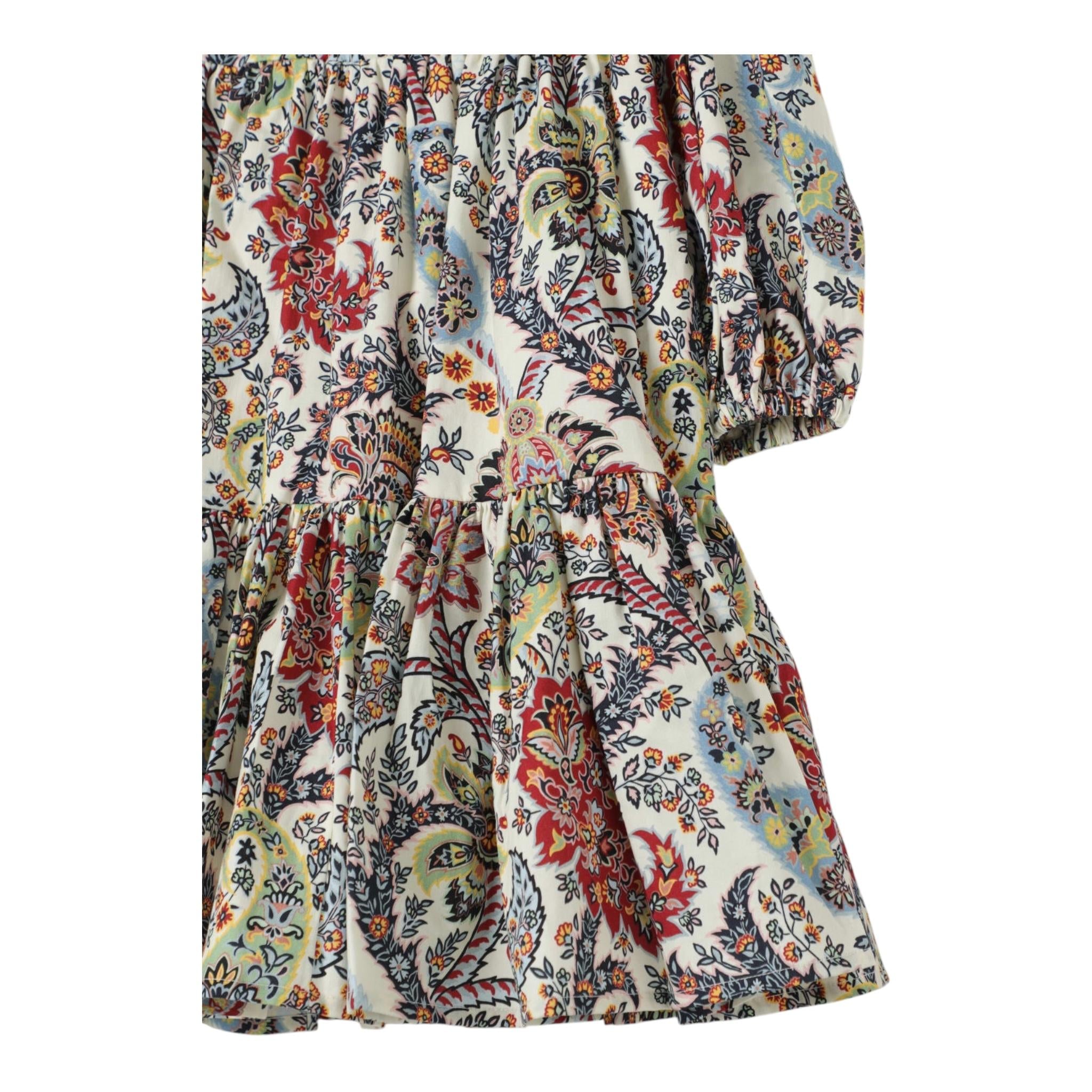 ETRO abito tinta unita con fantasia Panna per Bambina GV1B20 PANNA ETRO 