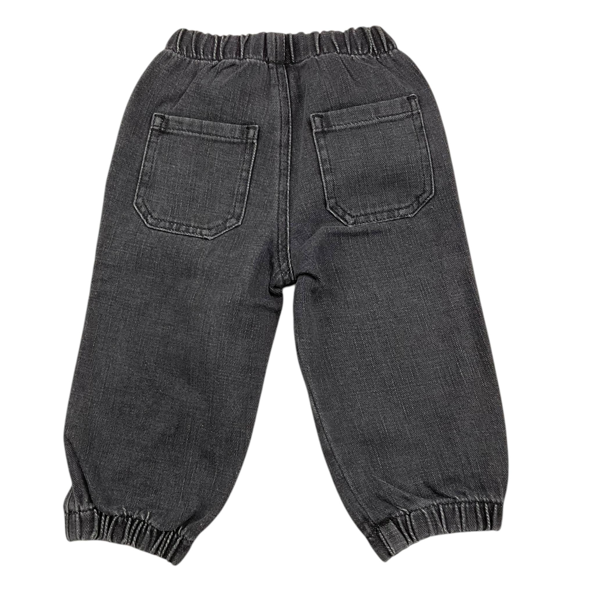 IL GUFO jeans tinta unit con elastico in vita Nero per Neonato A24PL427J0048N NERO IL GUFO 