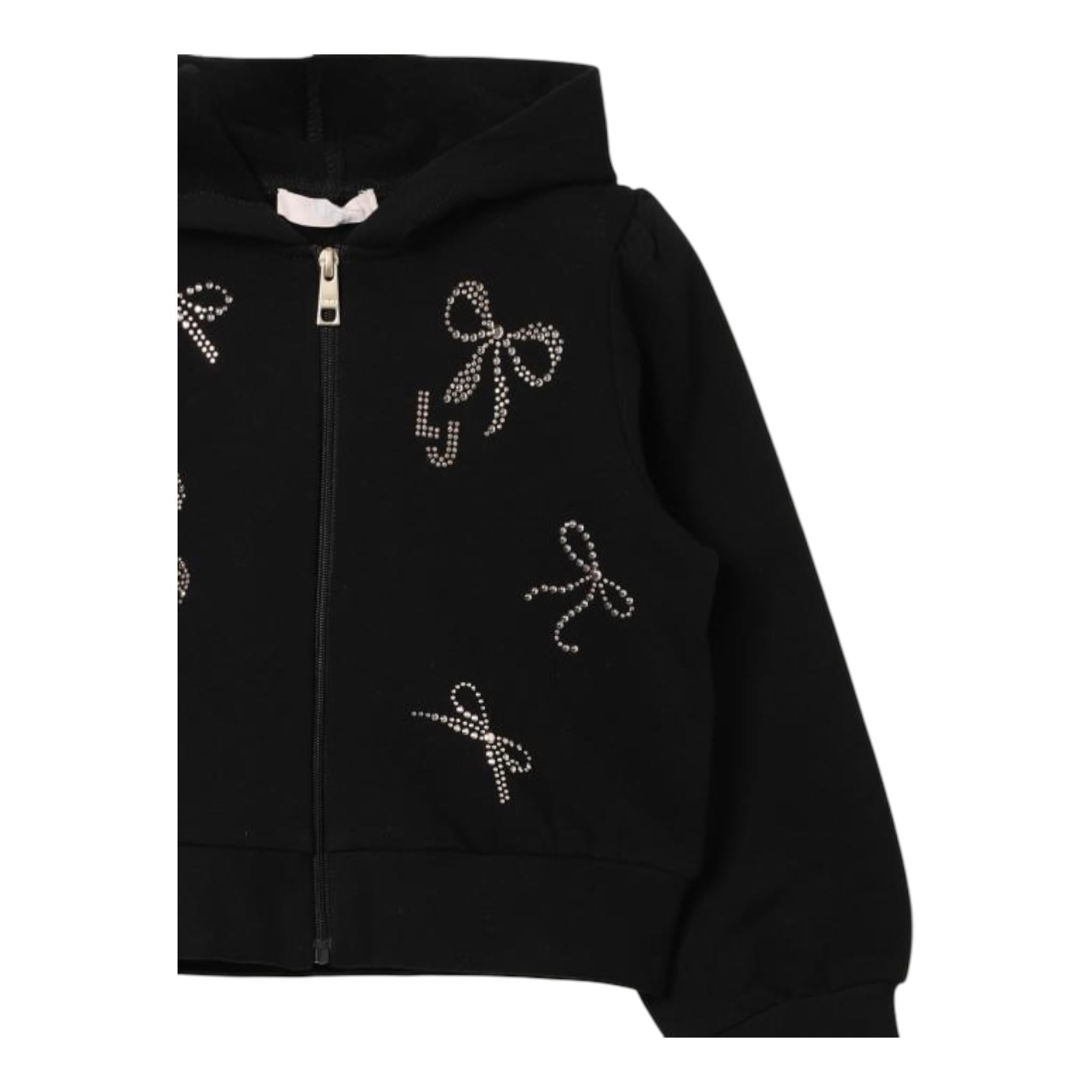 LIU JO felpa tinta unita con cappuccio e zip Nero per Neonata KF4109F0939 NERO LIU JO 
