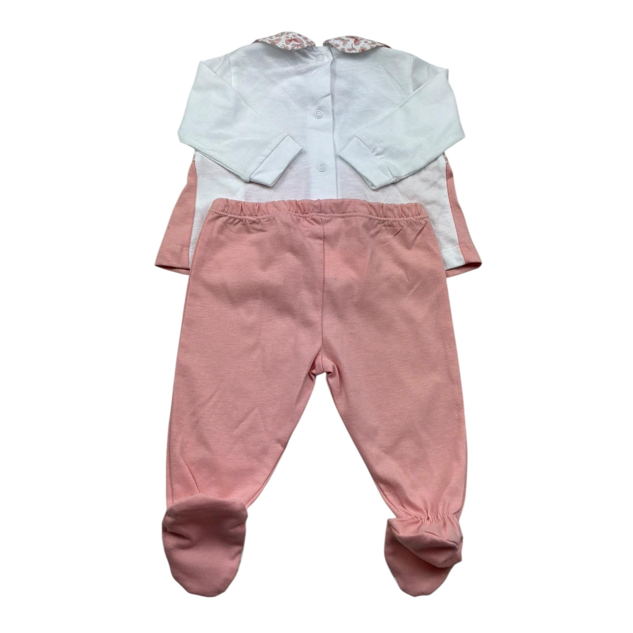 Isabel & Martinez Completo 2 Pezzi Shirt-Ghettina per Neonata IM25N430 BIANCO/ROSA ISABEL & MARTINEZ 