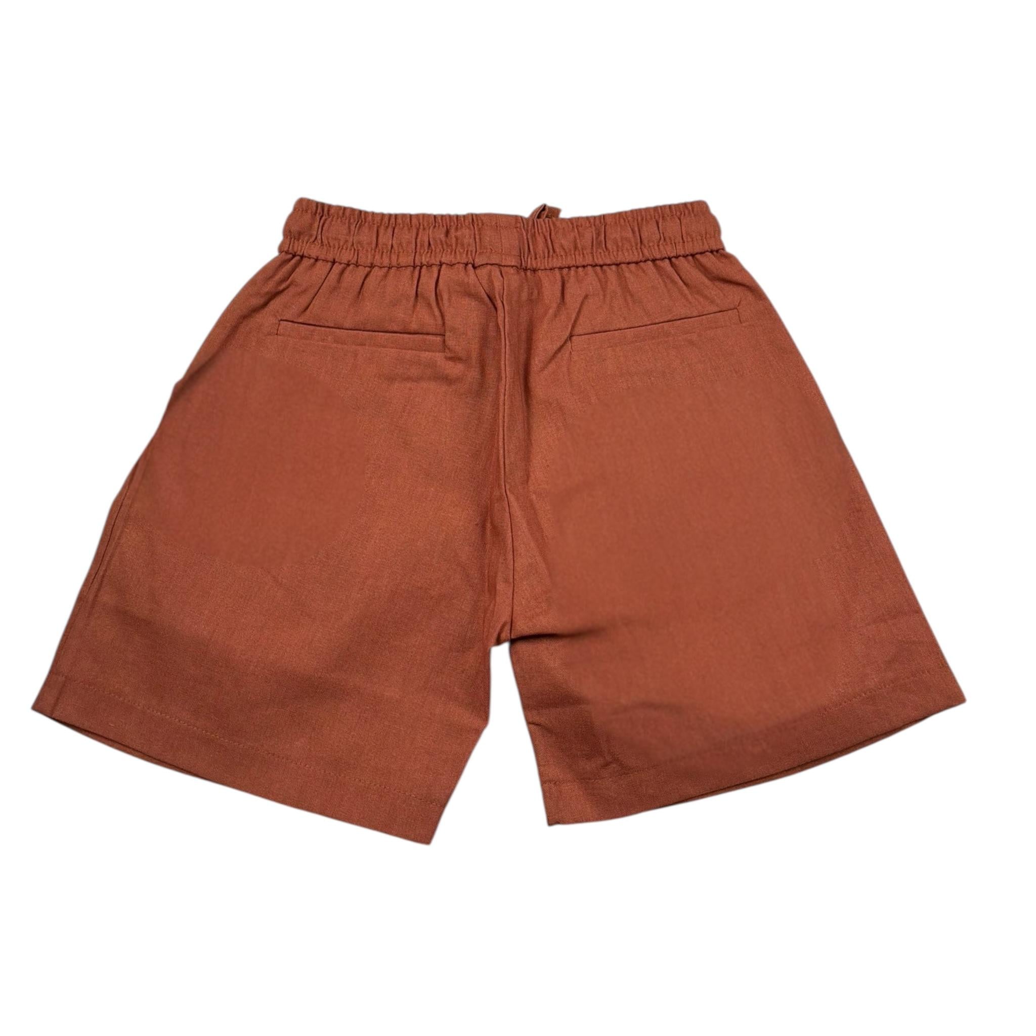 M+E' Short Tinta Unita con Elastico In Vita per Bambina UEM0482 TERRA M+E' 