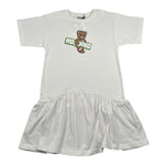 Moschino Abito Mezza Manica Tinta Unita con Stampa per Bambina HDV0HK BIANCO MOSCHINO 