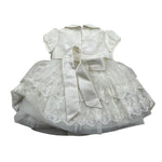 Colori Chiari Abito Mezza Manica tinta unita con Tulle Bianco per Neonata FN1053523232 BIANCO COLORI CHIARI 
