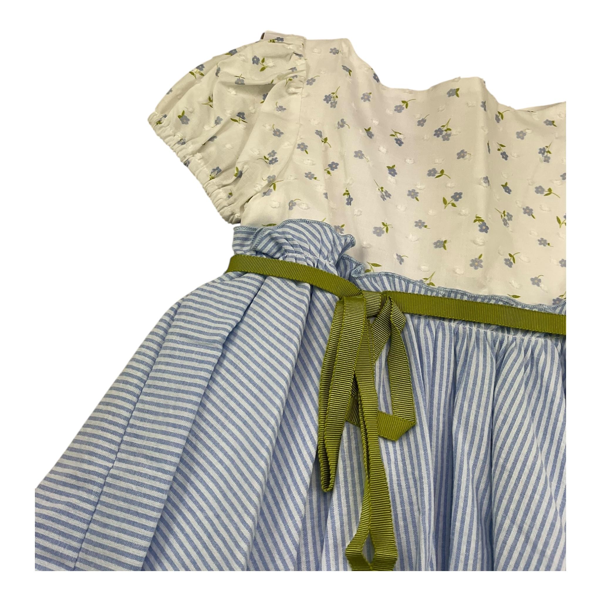 La Stupenderia Abito Mezza Manica Bicolore per Bambina TJAB84 BIANCO/AZZURRO LA STUPENDERIA 