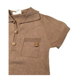 Wedoble Pagliaccetto Mezza Manica Tinta Unita per Neonato V2404305D MARRONE WEDOBLE 