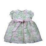 Aletta Abito Cerimonia Tinta Unita con Fantasia per Neonata H23465 BIANCO ALETTA 