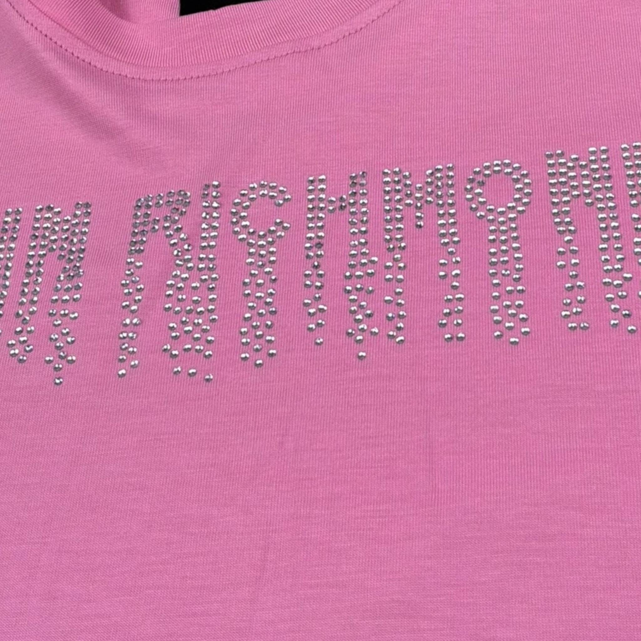 John Richmond T-Shirt Tinta Unita con Brillantini per Bambina RGP26199TS ROSA JOHN RICHMOND 