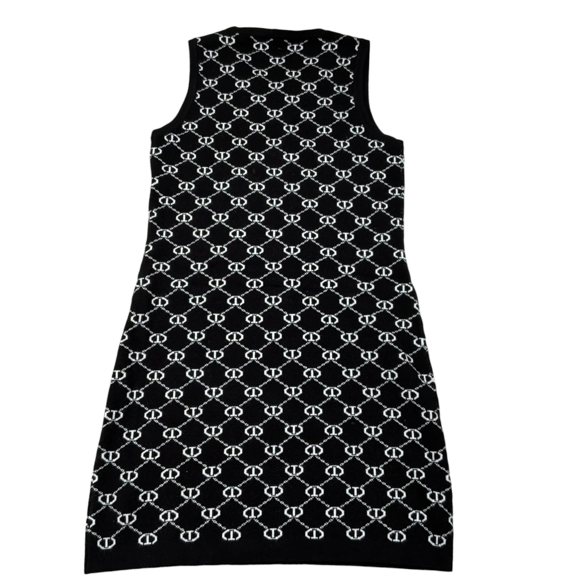 Twinset Abito Tinta Unita Logato Giromanica per Bambina 251GJ3QX2 NERO TWINSET 