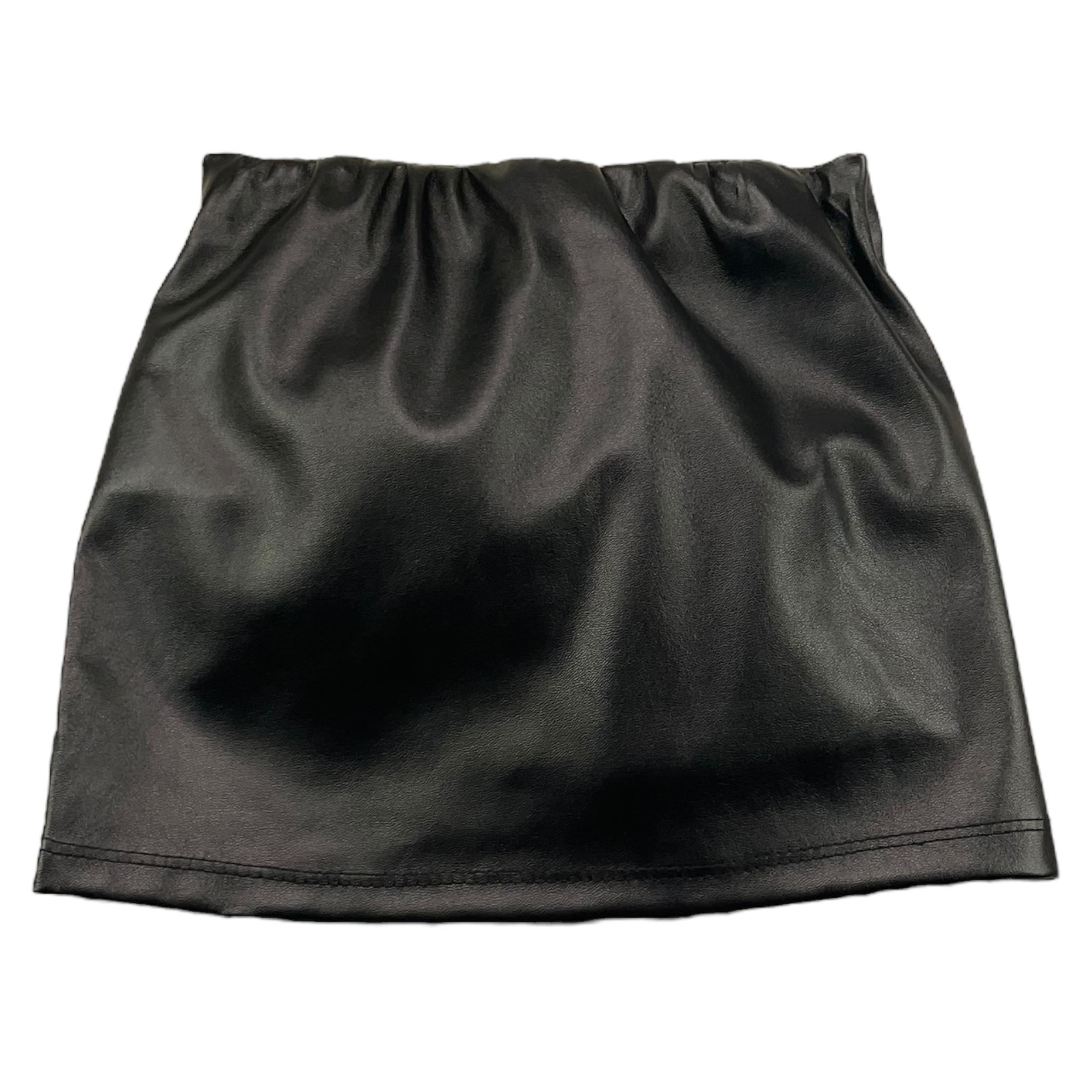 MONNALISA gonna in ecopelle tinta unita Nero per Neonata 17D702N NERO MONNALISA 