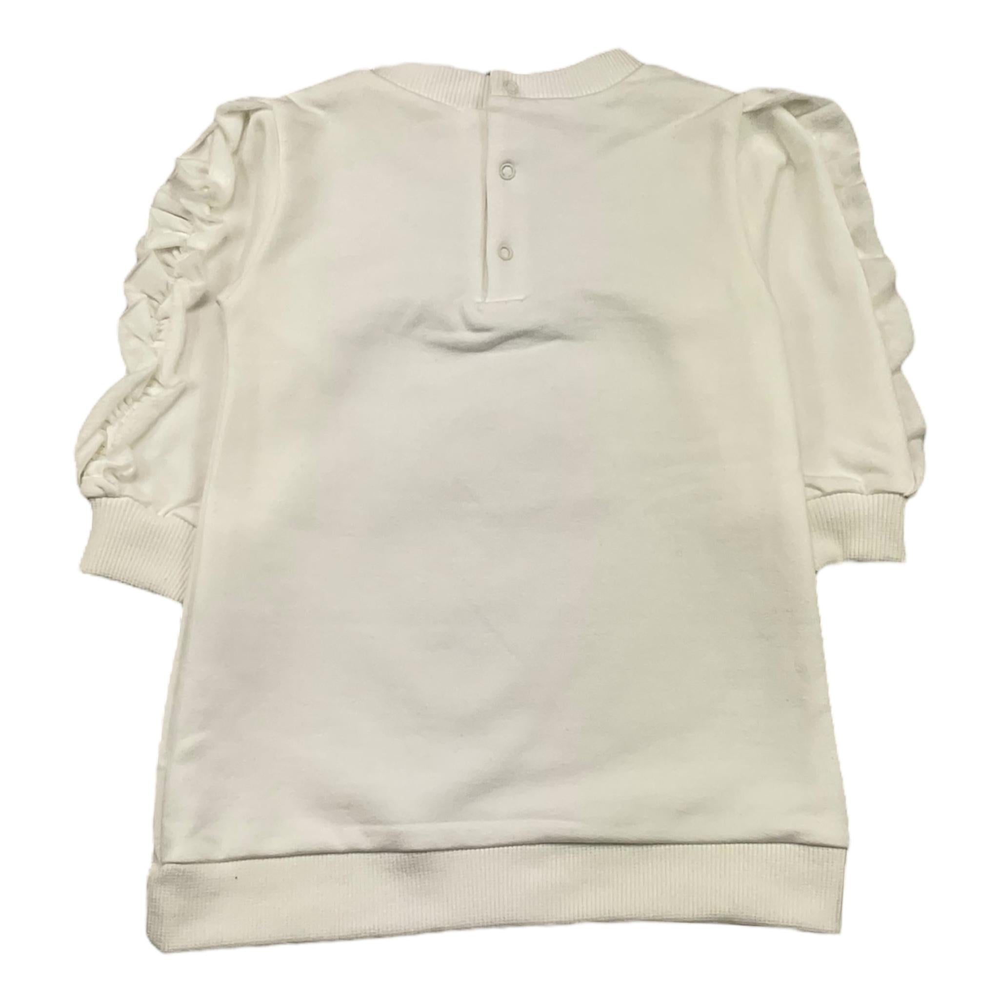 LALALU' abito girocollo tinta unita con stampa Bianco per Neonata VFL6N BIANCO LALALU' 