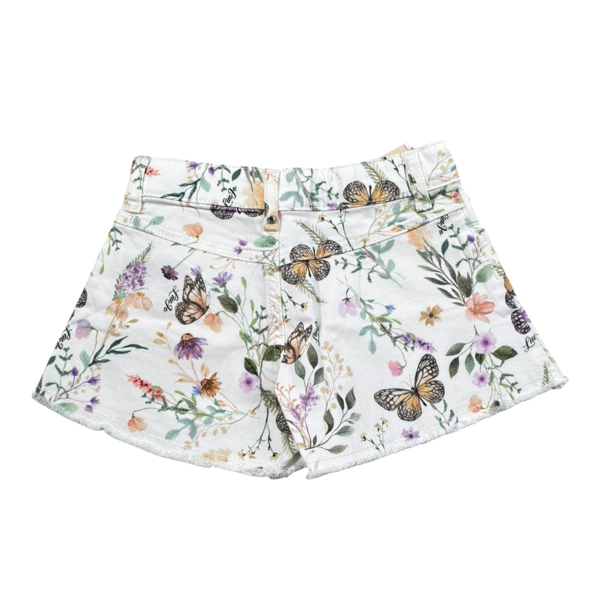 Liu Jo Short Tinta Unita con Stampa Fiori per Neonata KA5060XN BIANCO LIU JO 