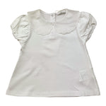 U+È T-Shirt Tinta Unita con Colletto per Bambina UE1773 BIANCO U+è 