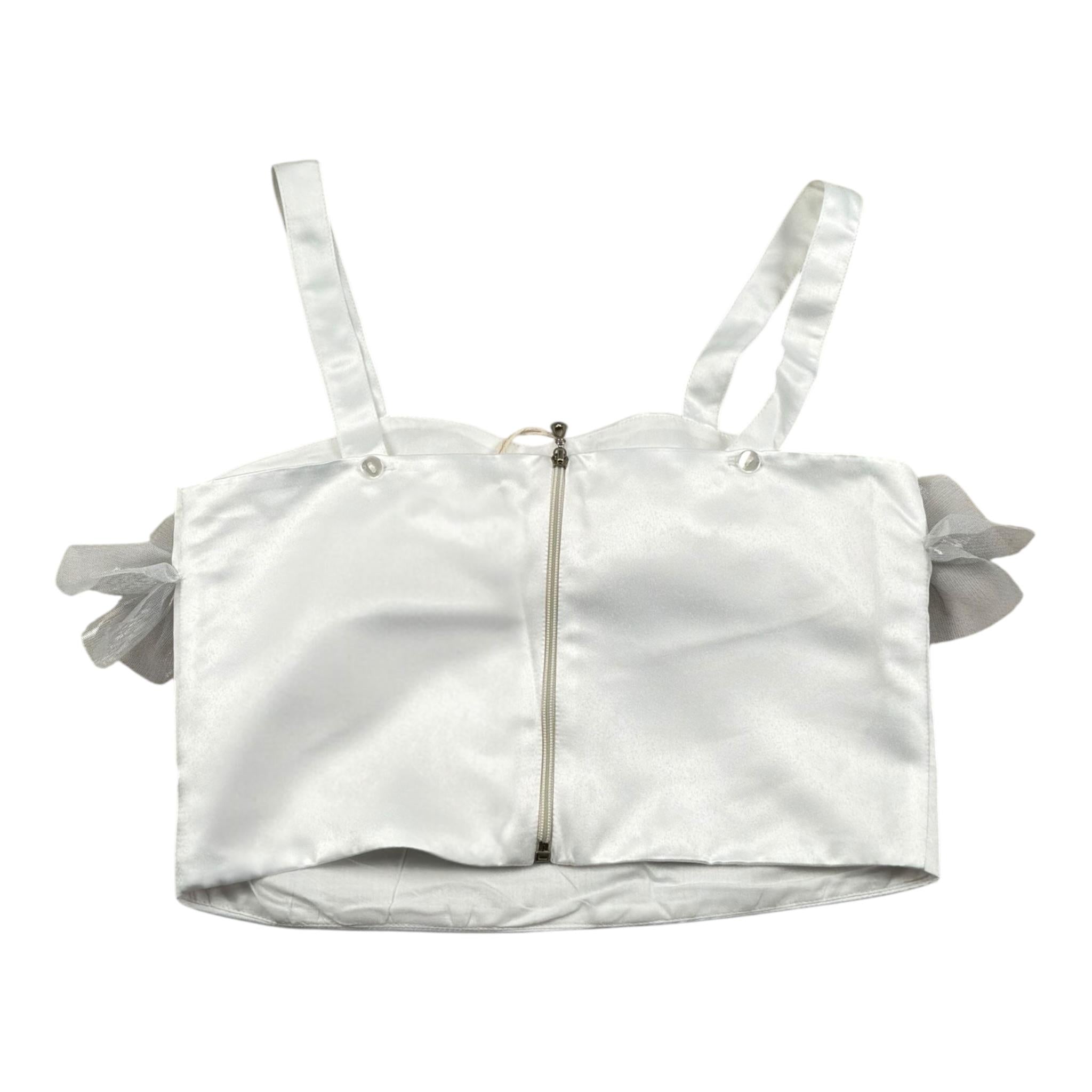 Illiana Top Tinta Unita con Rouches per Bambina 566 BIANCO ILLIANA 