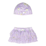 Monnalisa Set Gonna-Cuffia Tinta Unita per Bambina 39C051J LILLA MONNALISA 