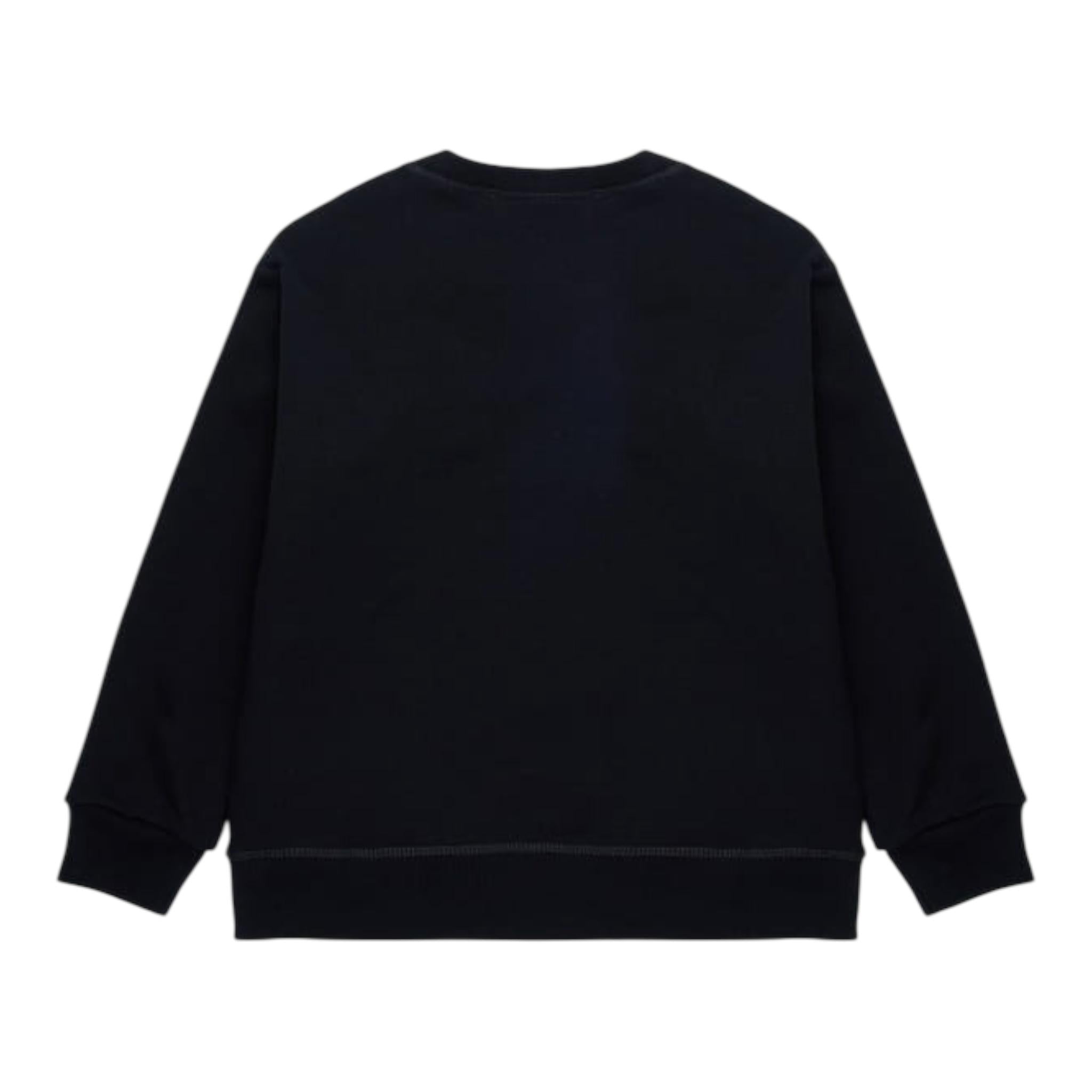 Dsquared2 Felpa Girocollo Tinta Unita con Stampa per Bambino DQ2739X NERO DSQUARED2 