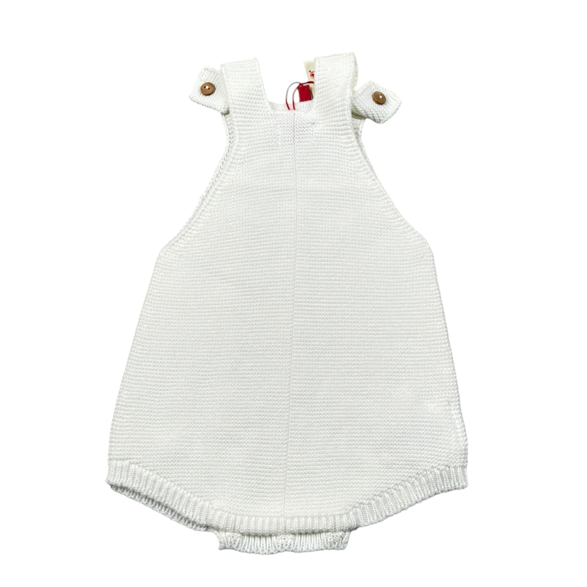 Cnd Pagliaccetto Tinta Unita con Ricami per Neonato 55935010 BIANCO CND 