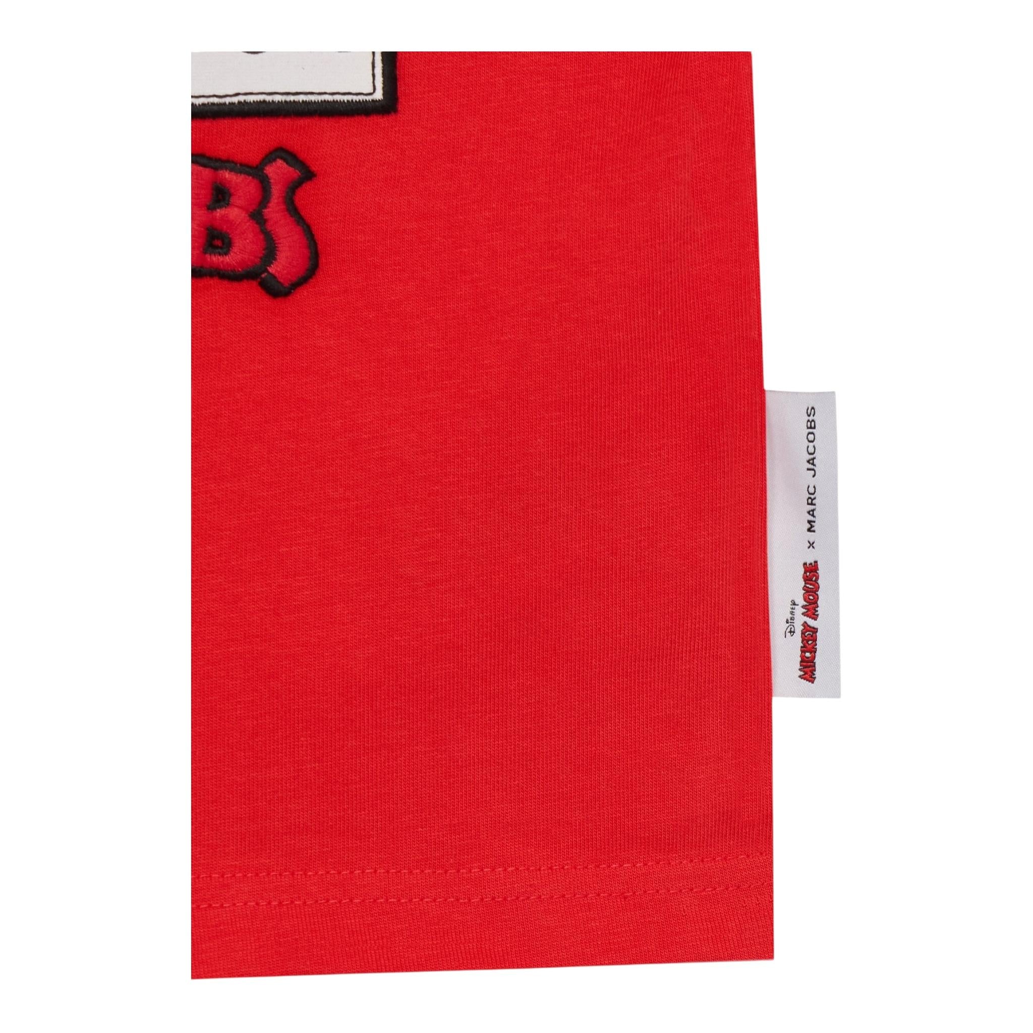 Marc Jacobs T-Shirt Tinta Unita Girocollo con Stampa per Bambino W60450 ROSSO MARC JACOBS 