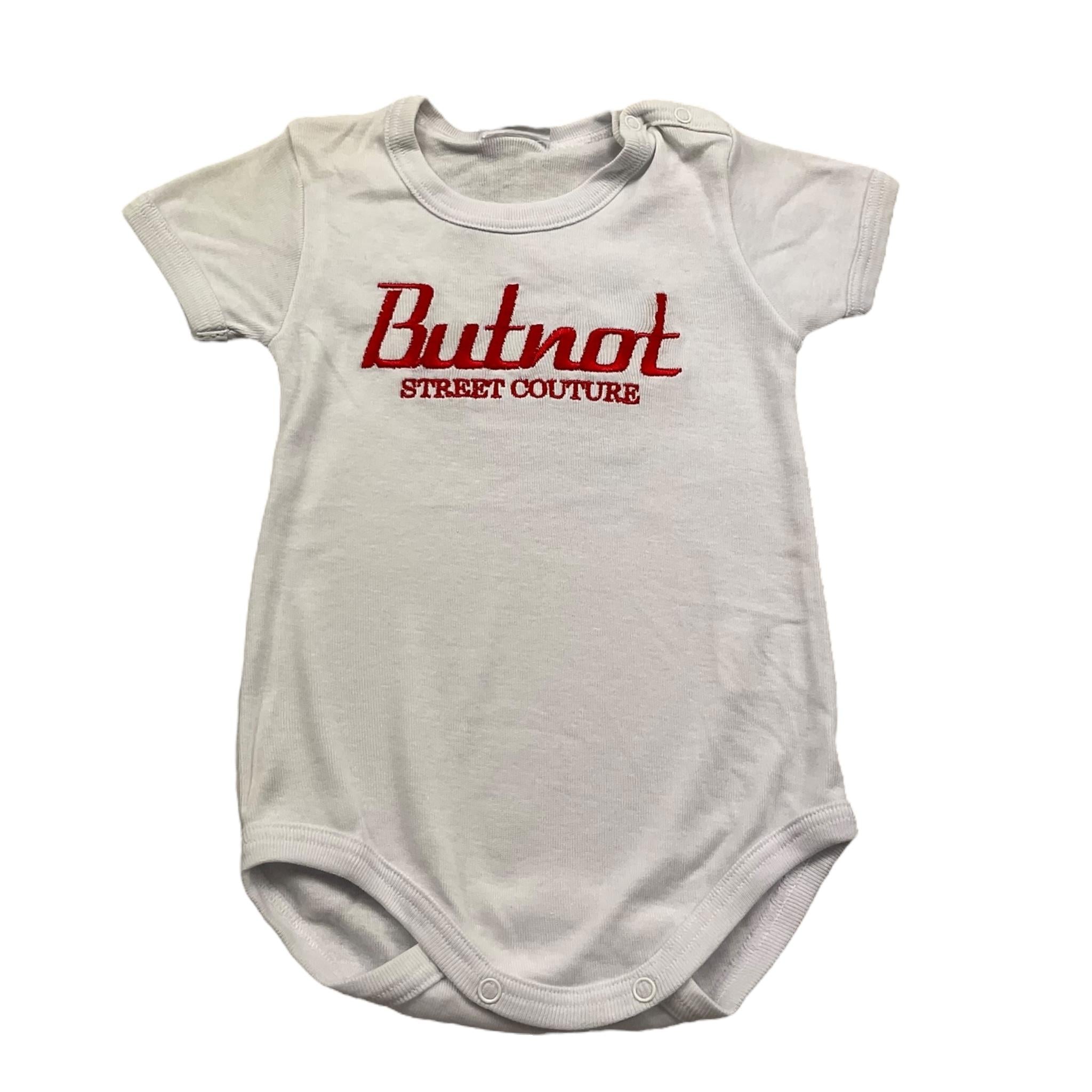 BUTNOT body mezza manica tinta unita con logo Bianco per Neonato B945 BIANCO BUTNOT 