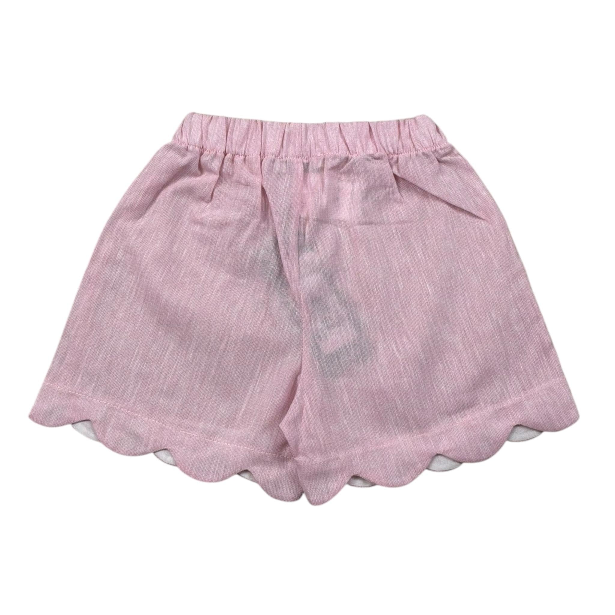 J.O. Milano Short Tinta Unita con Elastico In Vita per Neonata 574E4 ROSA J.O. MILANO 